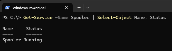 PowerShell Get-Service example